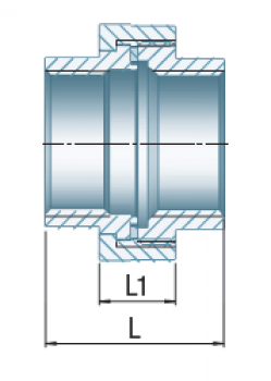 Preview: Verschraubung Typ 330, I/I, flach dichtend, 1/4"